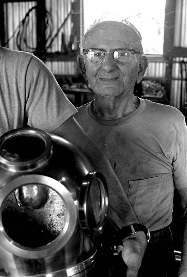 Greek sponge diving helmet maker Antonios Lerios - Tarpon Springs, Florida
