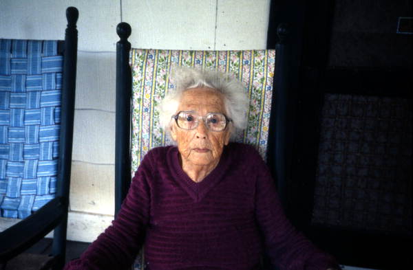 Portrait of preservationist Miss Myrtle Dudley, one of the recipients of the 1991 Florida Folk Heritage Award - Jonesville, Florida.