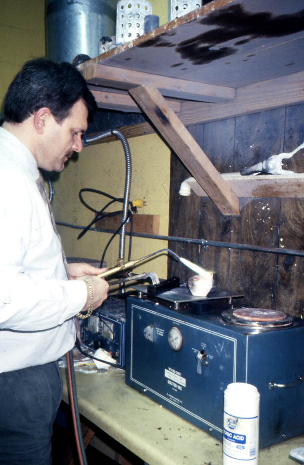 William Ramoutar making jewelry - White Springs, Florida