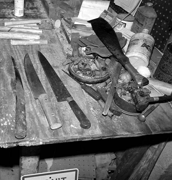 Tools used by Robert Rudd to make cypress furniture- Lake Worth, Florida
