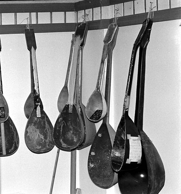 Shell of bouzoukis being made by Jimmy Szaras- Tarpon Springs, Florida