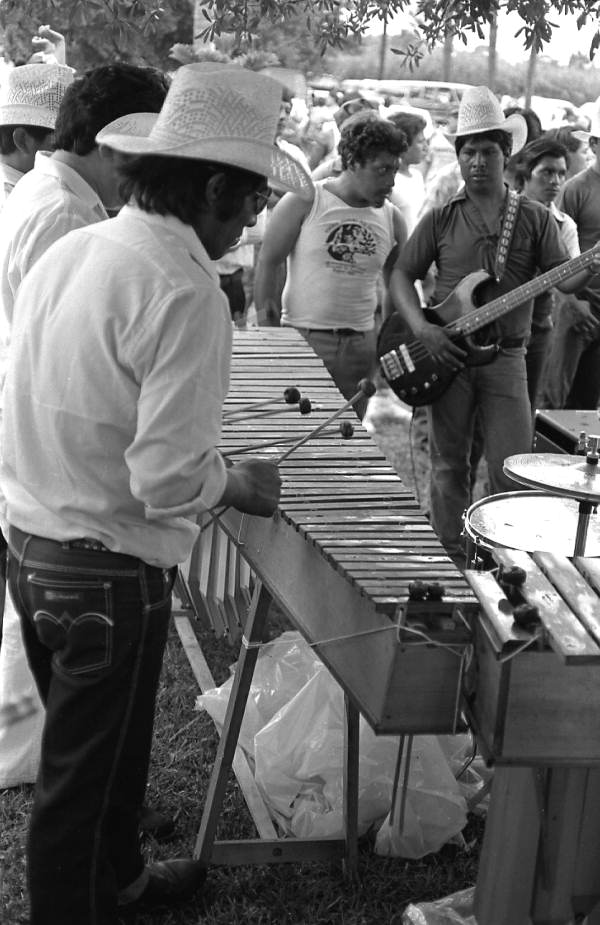 Guatemalan band performing at the Festival of San Miguel- Indiantown, Florida