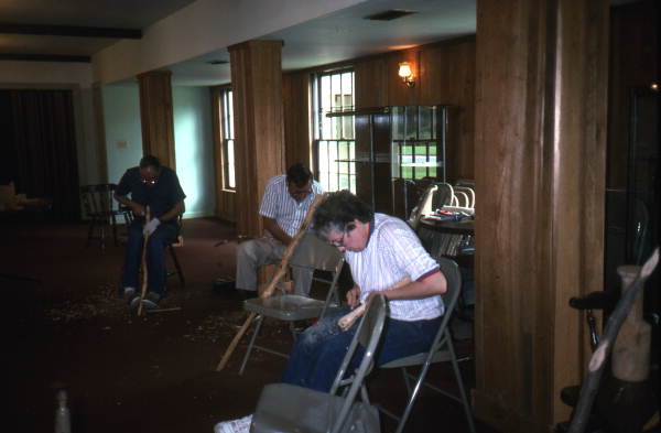 Students at Bobby Johns' cane making workshop- White Springs, Florida