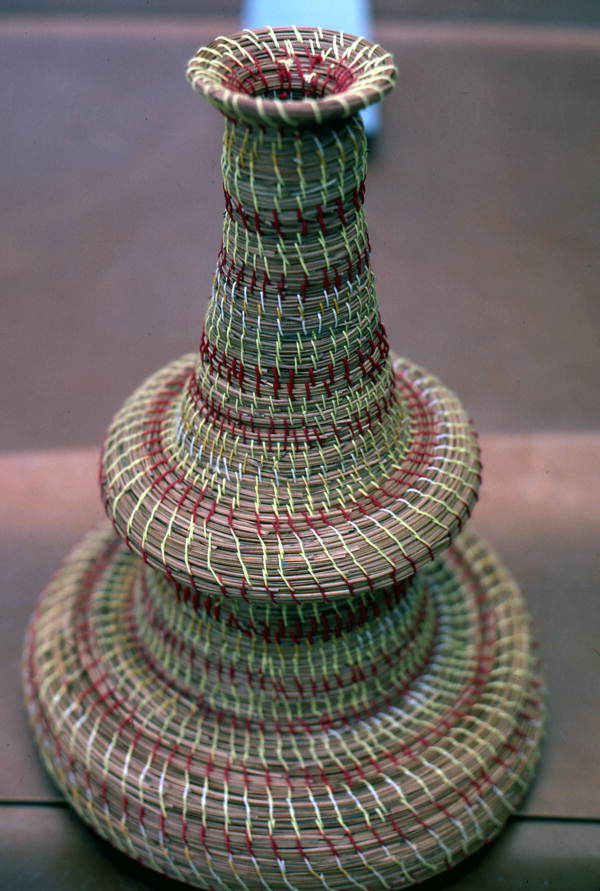 Pine needle craft made by Myrtle McCoey