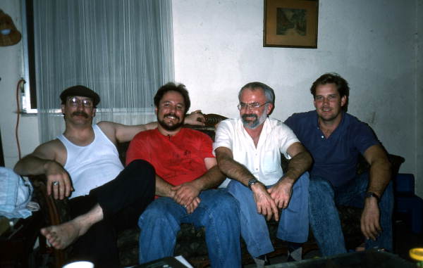 Blues guitarist Tampa Blue with apprentices Joseph Reina, David Kirby, and Michael Dodge- Tampa, Florida.