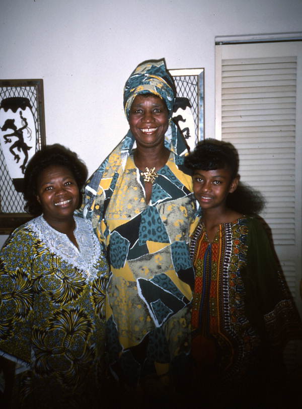 Jamaican storyteller Lucille Frances-Fuller with apprentices Sophia Campbell and Veta Plummer- Carol City, Florida.
