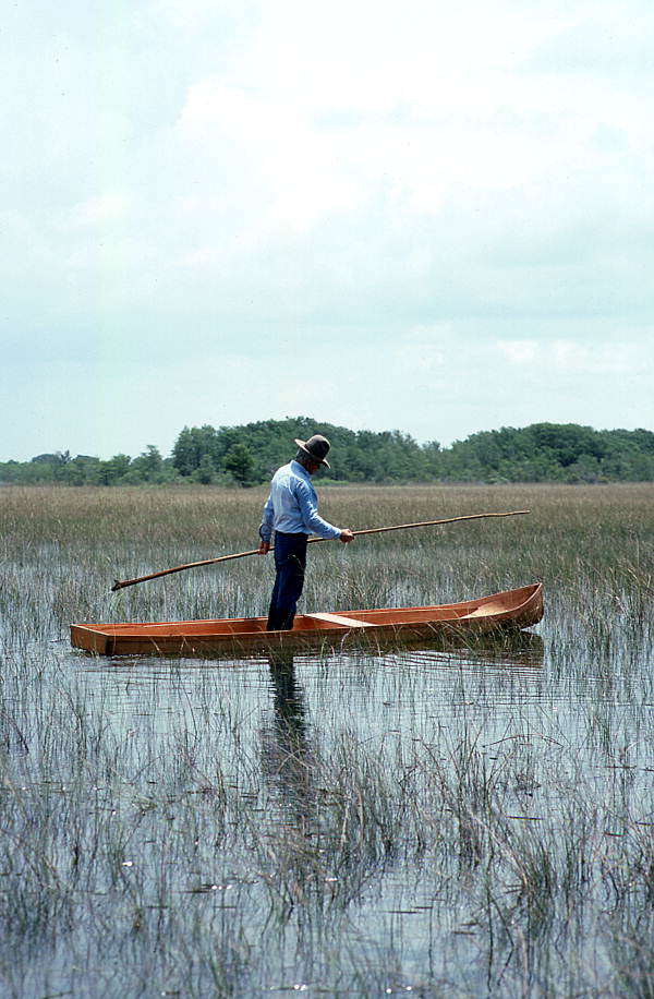 Glen Simmons navigating his way through the "River of Grass" on his glades skiff- Florida City, Florida.