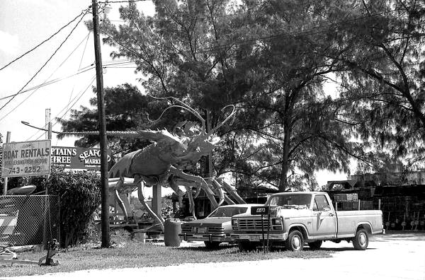 Metal lobster sculpture made by Richard Blaes- Marathon, Florida