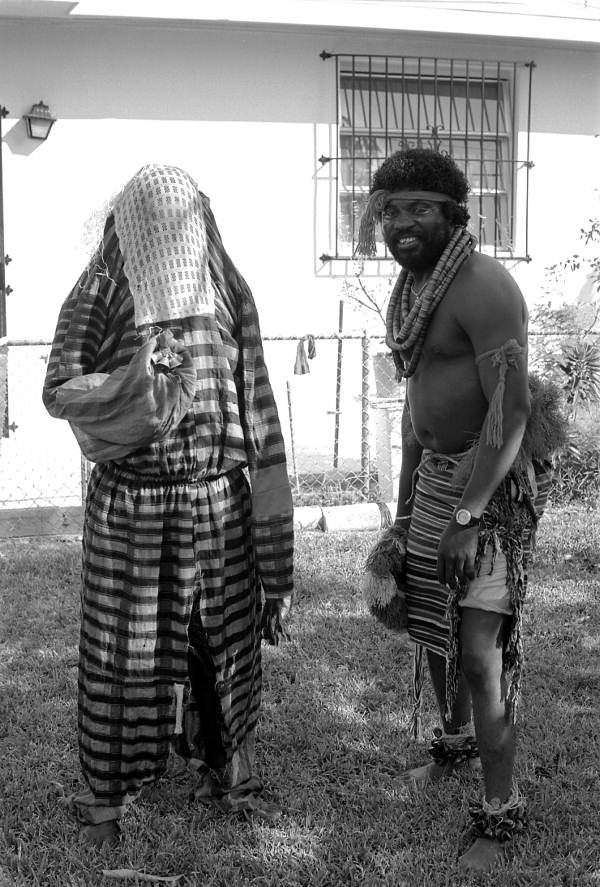 Nigerian acrobatic dancers Augustine (r) and Felix Omeben - North Miami, Florida.