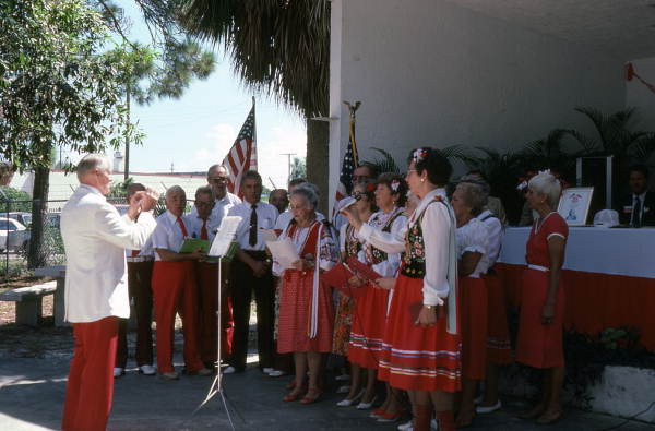 American Polish Club Chorus performing at Pulaski Day Festival - Lake Worth, Florida.