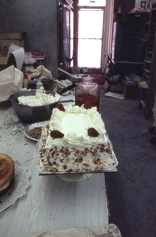 Cake decorated with strawberries and almond chips - Lake Worth, Florida