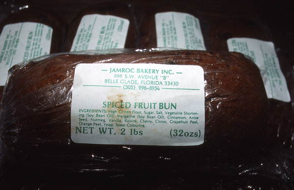 Spiced fruit bun at the U.S. Sugar Corp. commissary - Pelican Lake, Florida.