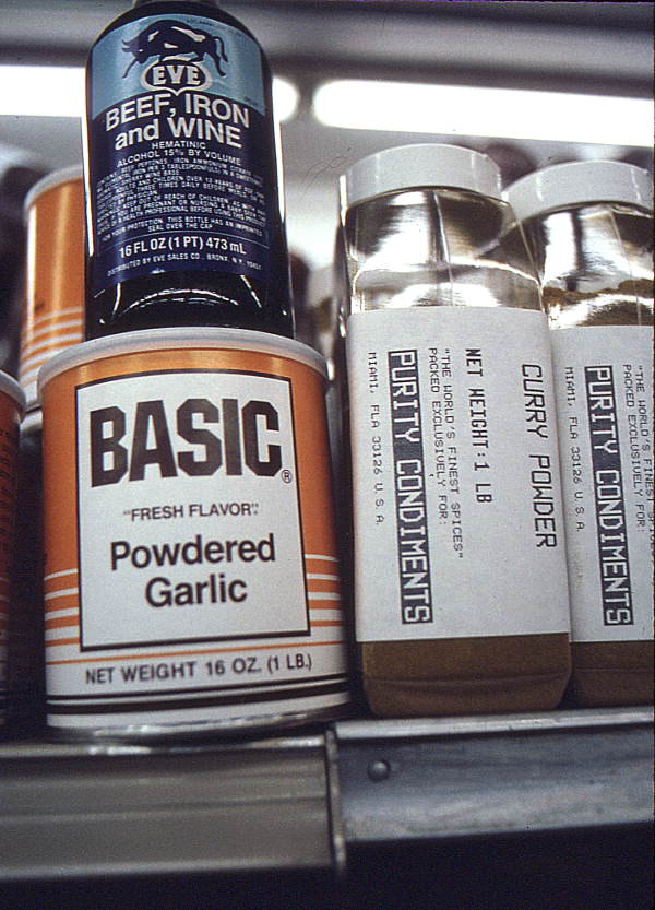 Flavoring powders for sale at the Jamroc grocery - Belle Glade, Florida.