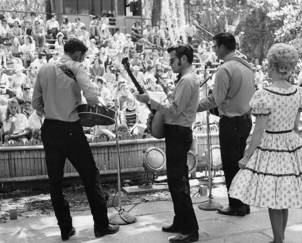 The Bordeaux Brothers with Gordon and Dottie Mason performing at the 1970 Florida Folk Festival - White Springs, Florida.