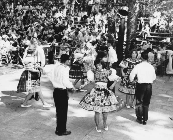 Beseda Club of Masaryktown dancers performing at the Florida Folk Festival - White Springs, Florida