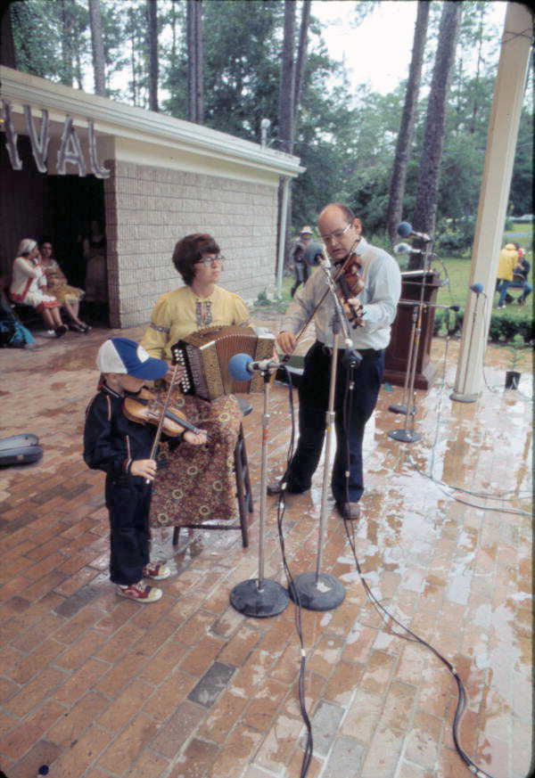 George Heaps-Nelson family from Swainsboro, Georgia performing at the 1977 Florida Folk Festival - White Springs, Florida