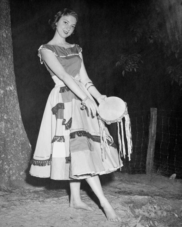 Dancer Susan McDonald of the St. Augustine Pageant at the 1953 Florida Folk Festival - White Springs, Florida.