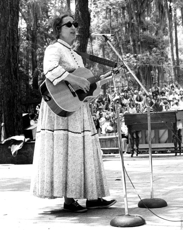 Mary Bonk of Atlanta performing at the 1972 Florida Folk Festival- White Springs, Florida