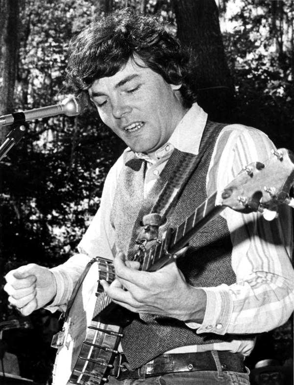 Folk singer Michael Cooney of Lime Rock, Connecticut performing at the 1972 Florida Folk Festival - White Springs, Florida
