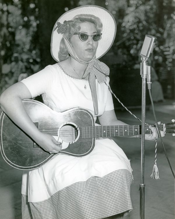 Penny Hecht of Jacksonville performing at the 1961 Florida Folk Festival - White Springs, Florida
