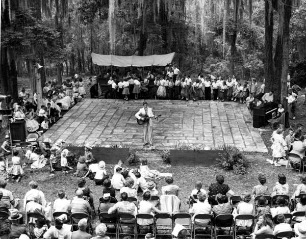 Marvin Lacy of Lake Wales performing at the 1957 Florida Folk Festival - White Springs, Florida