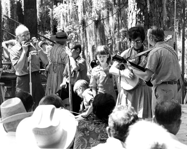 The Singing Le Fevre Family performing at the 1971 Florida Folk Festival - White Springs, Florida