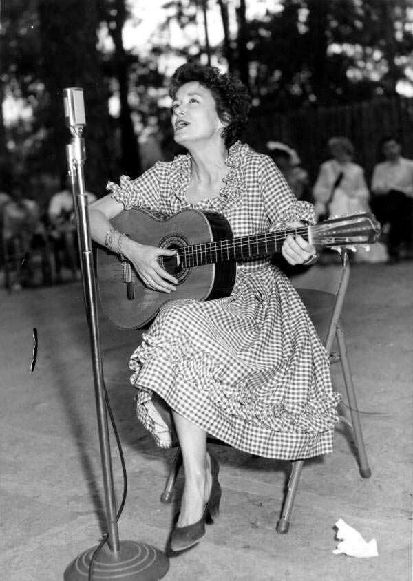 Ruth Neal of Gainesville performing at the 1962 Florida Folk Festival - White Springs, Florida