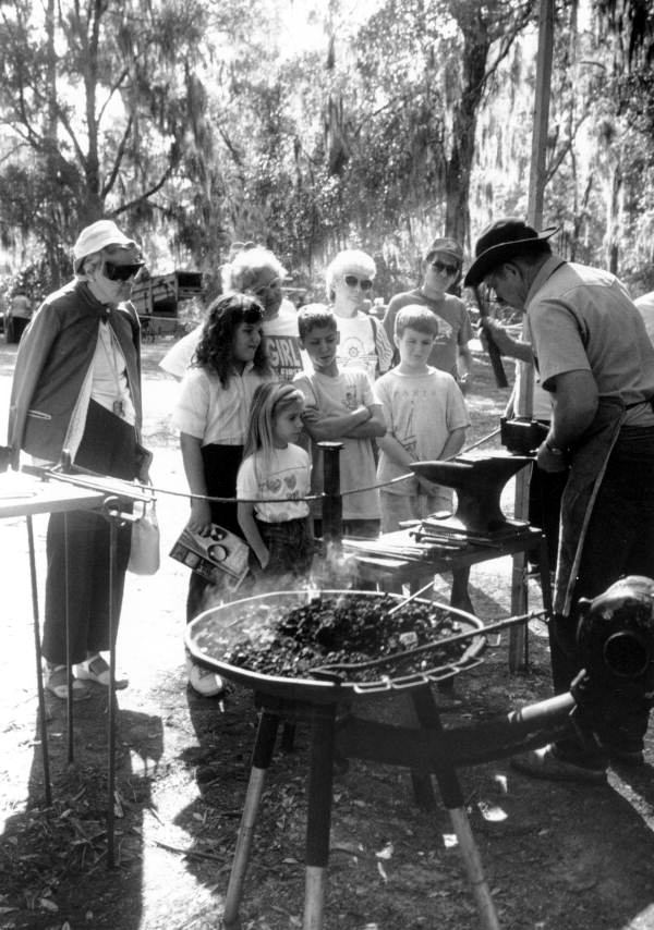 Blacksmithing demonstration at Rural Folklife Days - White Springs, Florida