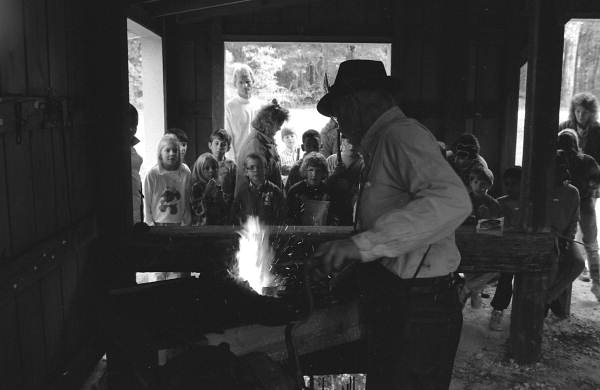 Blacksmithing demonstration at Rural Folklife Days - White Springs, Florida
