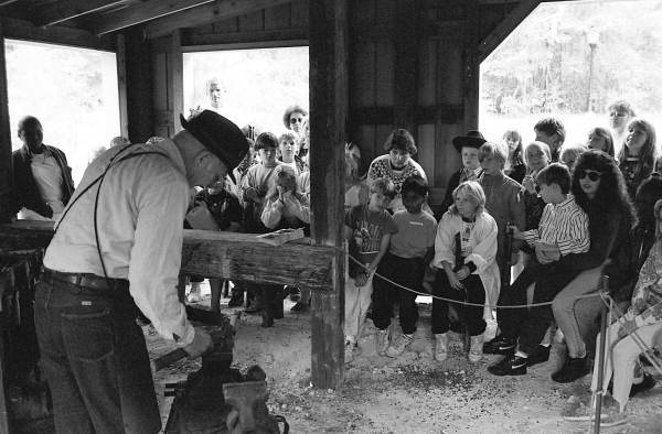Blacksmithing demonstration at Rural Folklife Days - White Springs, Florida