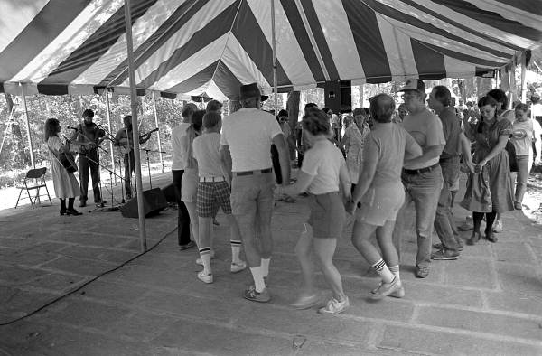 Clogging workshop at the 1986 Florida Folk Festival - White Springs, Florida