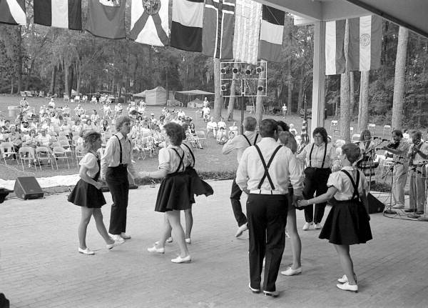 Square dancing at the 1987 Florida Folk Festival - White Springs, Florida