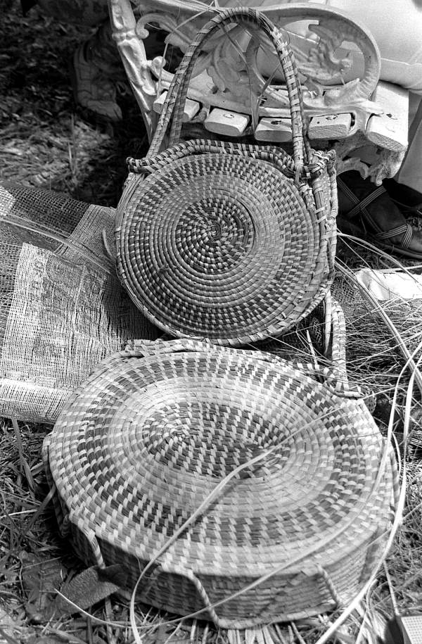 Sweetgrass baskets created by Margaret Garrison - White Springs, Florida