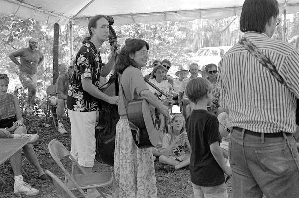 Lisa Martin and family performing at the 1990 Florida Folk Festival - White Springs, Florida