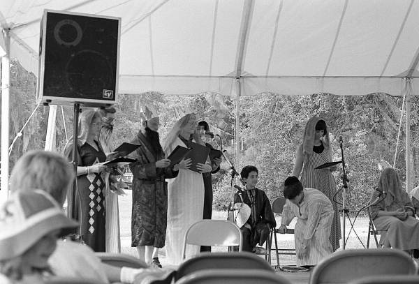 Children performing a Purim play, or spiel, at the 1990 Florida Folk Festival - White Springs, Florida