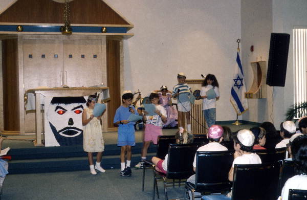 Children of Congregation Beth Am performing Purim play - Orlando, Florida.