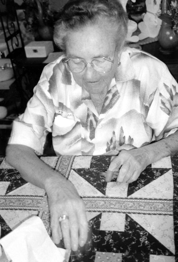 Nancy Morgan quilting- White Springs, Florida.