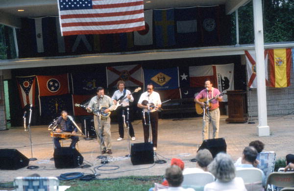Bluegrass group Skip Johns and the Travelers performing at the 1992 Florida Folk Festival - White Springs, Florida.