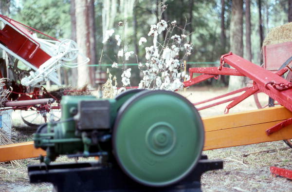 Antique two-stroke engine on display during Rural Folklife Days demonstrations - White Springs, Florida