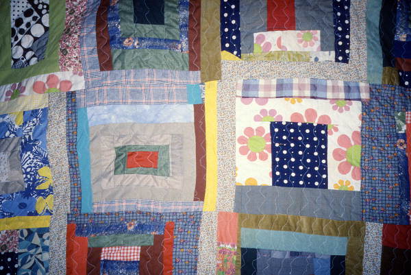 Detail of quilt made by Sally Jones, on display during Rural Folklife Days demonstrations - White Springs, Florida