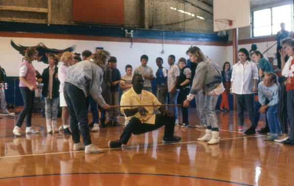 High School students doing the limbo - Williston, Florida