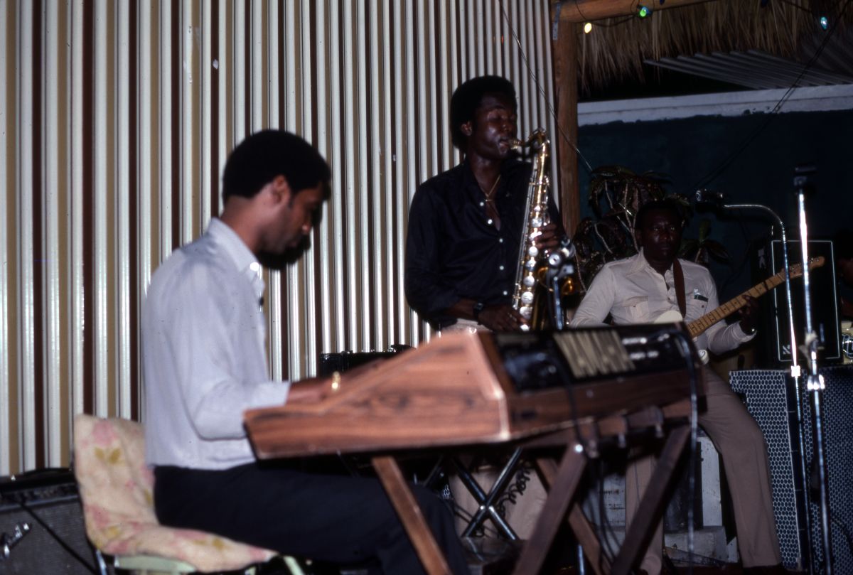 Haitian musicians performing at Aux Palmistes Restaurant - Miami, Florida.