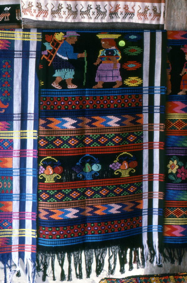 Example of Guatemalan tejada (weaving) used as wall hanging - Miami, Florida.