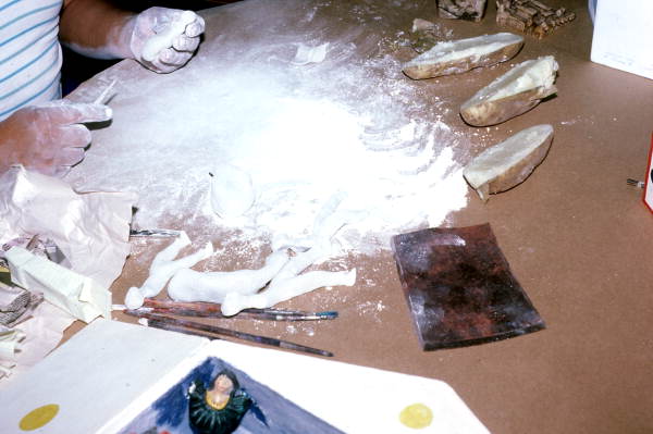 Peruvian retablo making demonstration - Gainesville, Florida.
