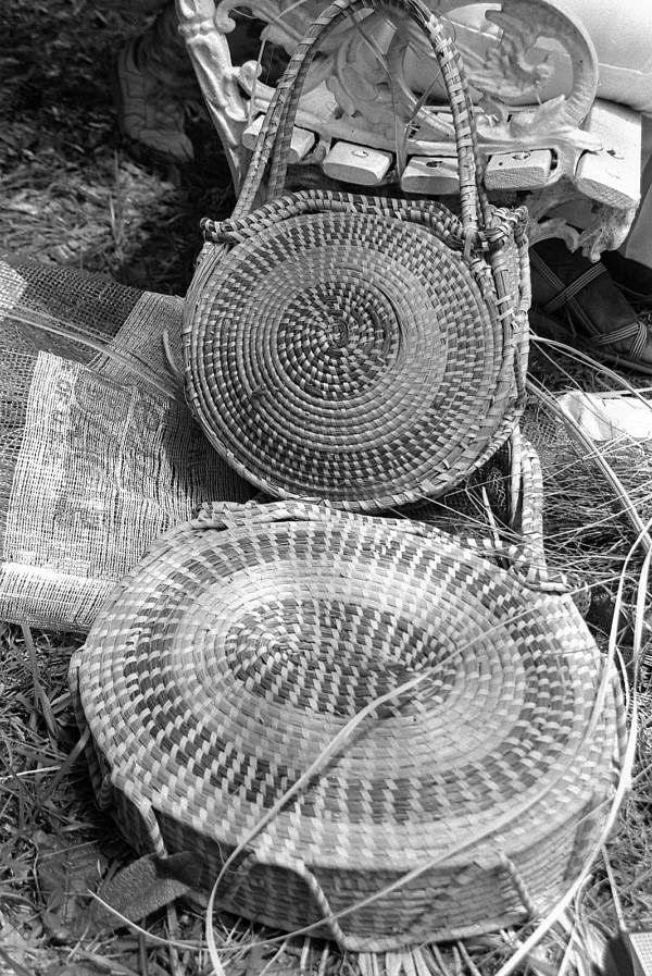 Sweetgrass baskets created by Margaret Garrison - White Springs, Florida