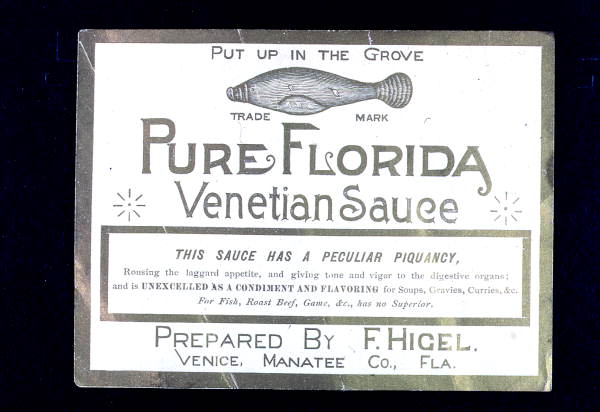 F. Higel's Venetian Sauce label.