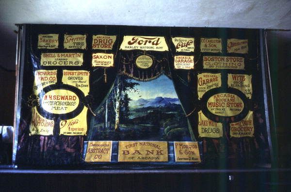 Owens School's stage curtain - Arcadia, Florida.