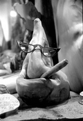 Cypress knee with a cigar and a pair of glasses - Palmdale, Florida.