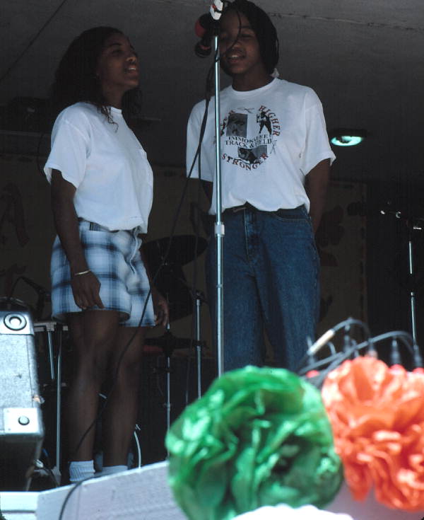 Misty and Christy Harris sing the National Anthem - Immokalee, Florida