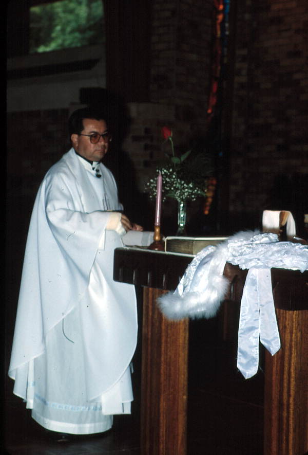 Priest holds the Thanksgiving Mass for Quinceanera - Apopka, Florida